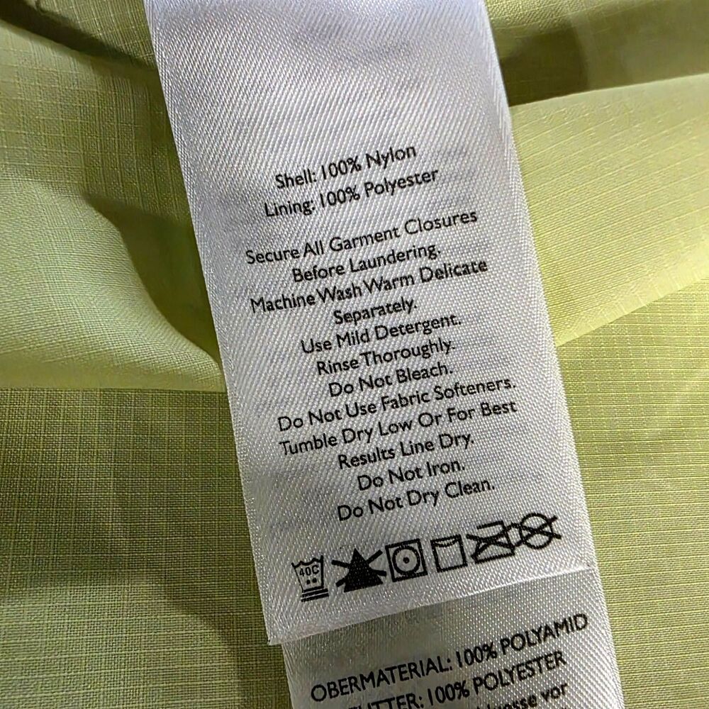 Eddie Bauer Packable Vivid Chartreuse Light Weight Jacket Size Small - Picture 10 of 10